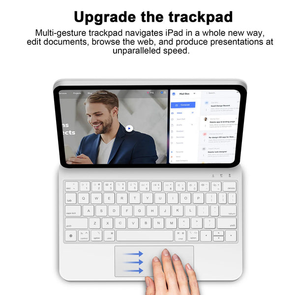 GOOJODOQ Magic Keyboard for iPad Pro 11, 12.9, iPad Air (4, 5), iPad 10th Generation, Pro 12.9 (6th, 5th, 4th, 3rd Gen): Cover Case for Enhanced Typing and Protection.