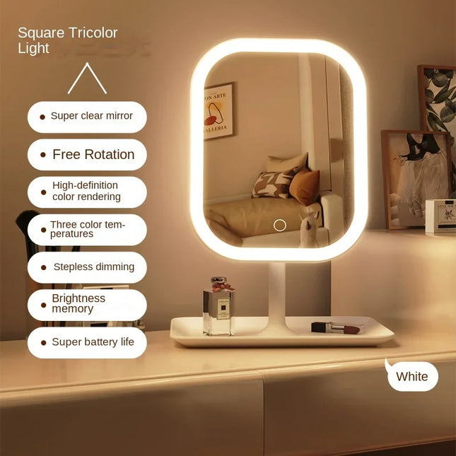 LED Vanity Makeup Mirror with 3 Color Lighting Touch Control