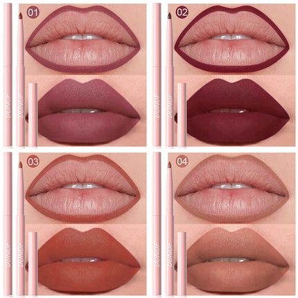 Velora Beauty 6pcs Lip Liner Set Waterproof Long Lasting Non Fade Smooth Color Makeup