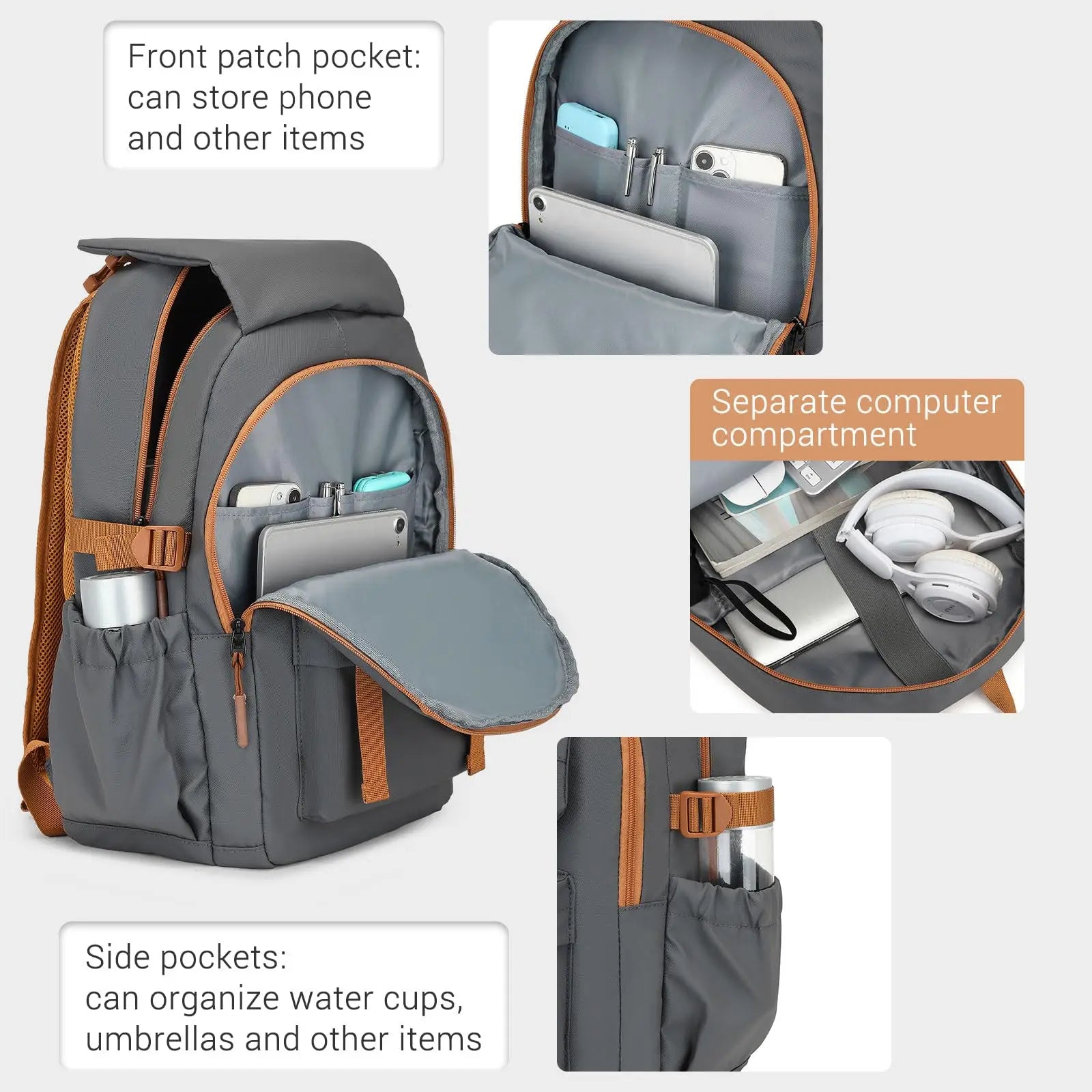 Men's Travel Backpack - Waterproof Weekender Bag with Adjustable Buckle & Multiple Pockets for Sport & Outdoor