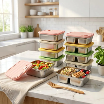 FreshSeal Stackable Stainless Steel Food Storage Container