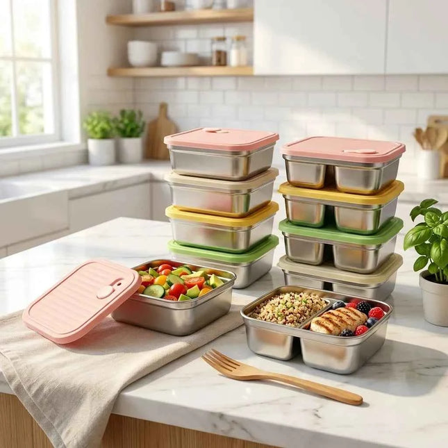FreshSeal Stackable Stainless Steel Food Storage Container