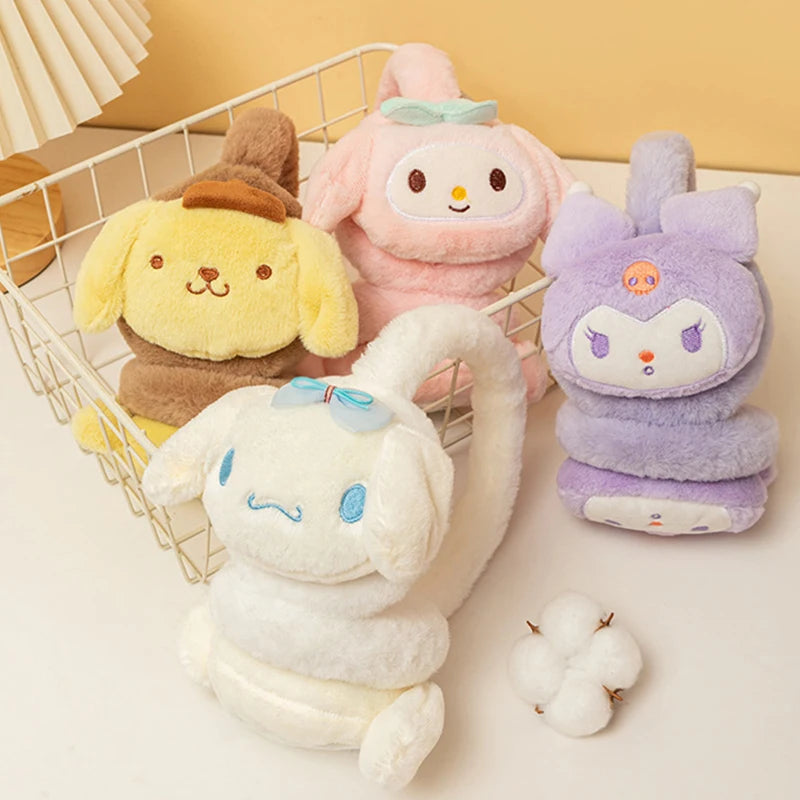 Sanrio Kuromi Soft Plush Earmuff: Cinnamoroll, Melody Cute Earflap Winter Outdoor Cold Protection Ear-Muffs - Ear Cover Gift