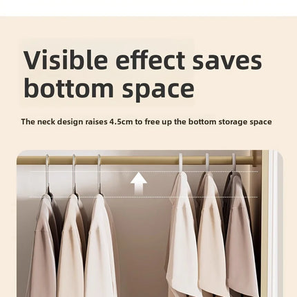 Set of OKEYWOW wide shoulder non-slip clothes hangers in various pack sizes, ideal for space-saving closet organization
