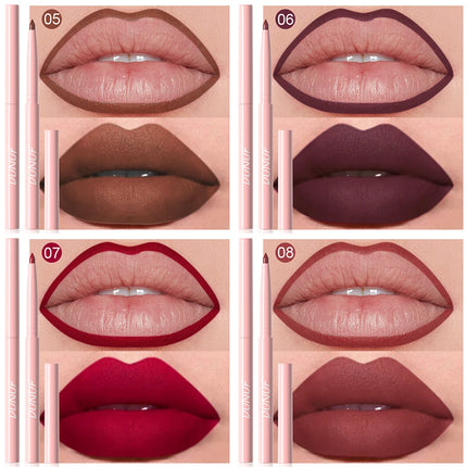 Velora Beauty 6pcs Lip Liner Set Waterproof Long Lasting Non Fade Smooth Color Makeup