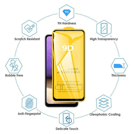 CrystalShield 9D Full Cover Tempered Glass for iPhone 17/16/15/14/13/12/11 Pro Max Screen Protector