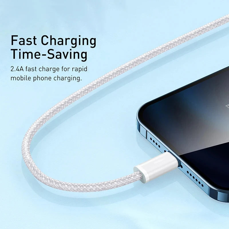 20W PD USB Lightning Charger Cable For Apple iPhone 14, 13, 12, 11 Pro Max, mini, X, XS, XR, 8, 7, 6 Plus, SE 2020: Fast Charging Weave Wire