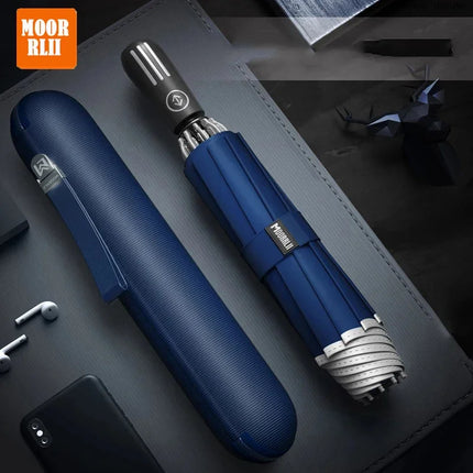 MOORRLII Windproof Inverted Folding Umbrella Automatic Lightweight Strong Luxury Rain Parasol