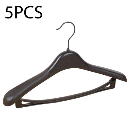 HomeAura 5pcs Wide Shoulder Clothes Hanger Plastic Suit Coat Wardrobe Storage Organizer