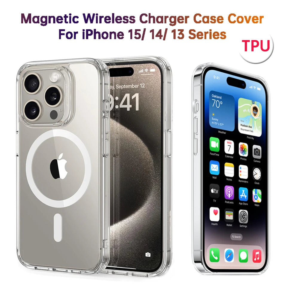 Apple Magsafe Magnetic Case for iPhone 13, 14, and 15 Pro Max: Protective Fundas