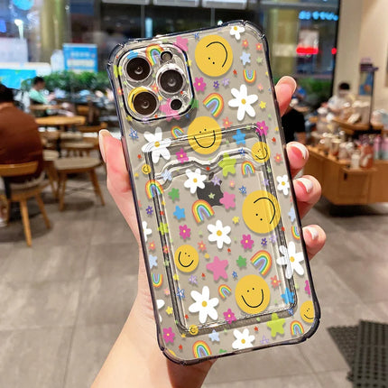 OkeyWow iPhone dinosaur silicone case with card slot for iPhone 12 Pro Max, soft cover, colorful dinosaur design, protective and stylish