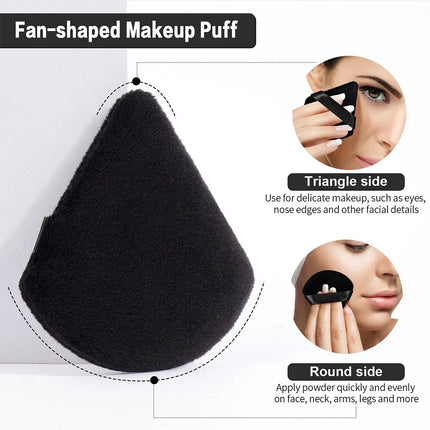 Velora Beauty Triangle Powder Puff Set 10/12pcs Wet Dry Makeup Foundation Soft Plush Puff