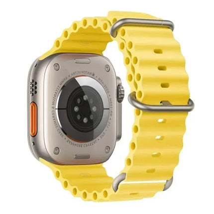TideFlex Silicone Band for Apple Watch Ultra 2/Series 10/9/8/7/6/SE 49mm–40mm Sport Strap