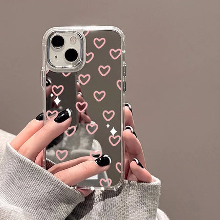 Luxury shockproof mirror bowknot iPhone case for 11 to Pro Max, XR, XS by OKEYWOW, featuring a stylish bowknot design.