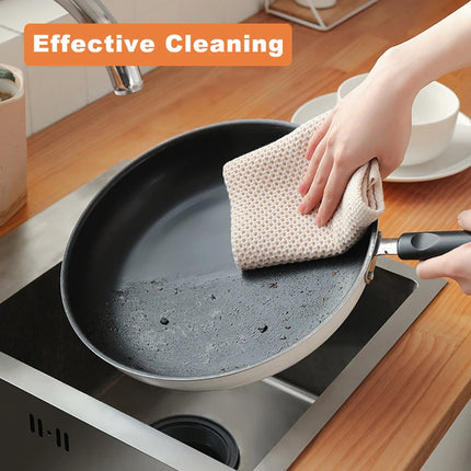 PureWoven Cotton Dishcloth Set Honeycomb Soft Absorbent Kitchen Cleaning Towel