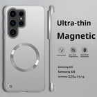 Samsung Ultra Thin Magnetic PC Shockproof Cooling Cover for S22/S23/S24/S25 Ultra Plus, shown in sleek black with magnetic edges