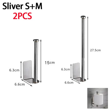Stainless steel OKEYWOW under sink paper towel holder and kitchen organizer rack for efficient storage and easy access