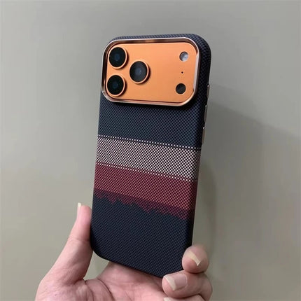 RiverPeak MagCase for iPhone 17/16 Pro Max Carbon Texture Hard PC Alloy Camera Bumper Cover