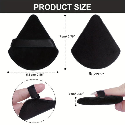 Velora Beauty Triangle Powder Puff Set 3/5/6pcs Soft Plush Makeup Foundation Powder Puff