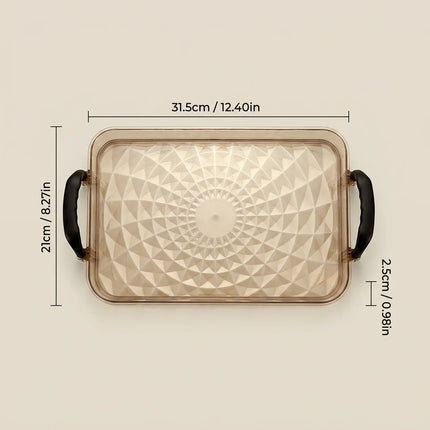Clear PET Vanity Organiser Tray with Handles