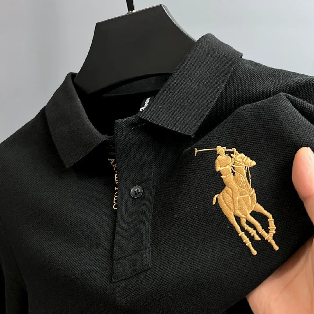 Brand Trend Embroidery Polo Shirt 2024 Summer High-end Luxury Handsome Fashion Casual T-shirt Short-sleeved Quality Men Clothing