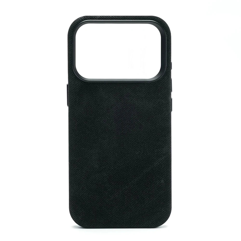 Luxury Fiber Leather Shockproof Case for iPhone 12–17 Series (Pro/Pro Max/Plus) – MagSafe Magnetic Wireless Charging Back Cover