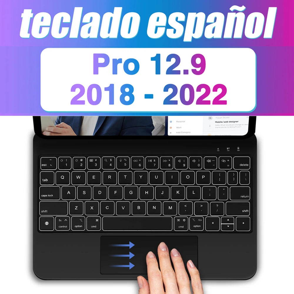 Backlight Magic Keyboard for iPad Pro 11 (2022) and 10th Generation, Keyboard Folio for Enhanced Typing Experience.