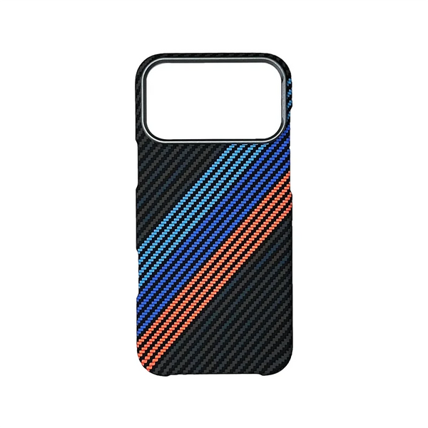 iPhone 14/15/16/17 Pro Max/Air Case Carbon Fiber Abstract Geometric for MagSafe Cover Camera Alloy Armor Military Shockproof