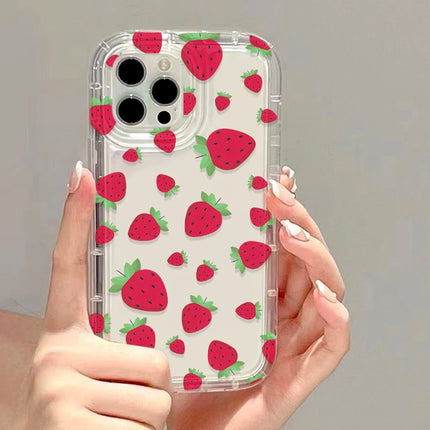 Clear fruit-themed iPhone case by OKEYWOW designed for iPhone 11 Pro Max, XR, XS, SE with soft, shockproof TPU material.