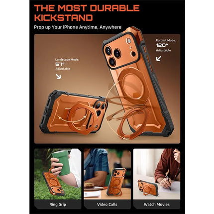 GripShield MagSafe Rugged Case with Stand for iPhone 17 Pro Max