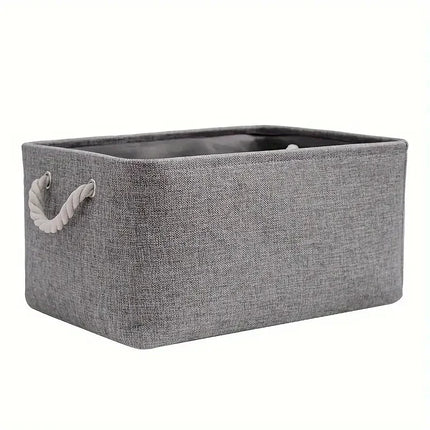 OKEYWOW multi-purpose storage basket for laundry, toy, clothes, socks, and book organization, made of durable fabric.