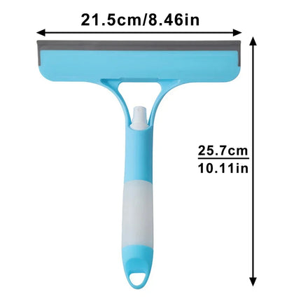 3-in-1 Window Cleaning Squeegee with Spray Bottle and Microfiber Pad