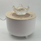 USB 5V / Wood lotus flowers / 1.2L 15  15  9 CM