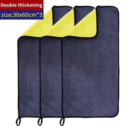 AutoClean Microfiber Towel Set 1/3/5pcs Car Detailing Drying Cloth Soft Absorbent