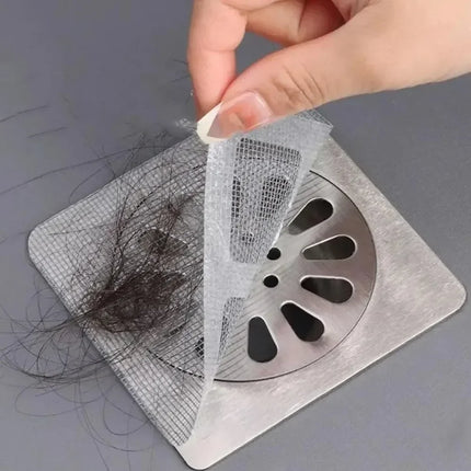 DrainGuard Disposable Hair Catcher Mesh for Shower Floor Sink Bathroom Kitchen Strainer Filter Stopper