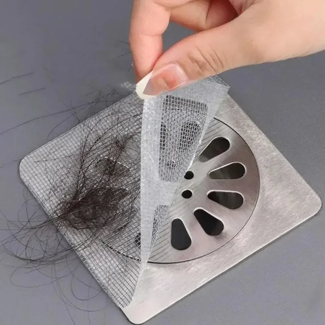 DrainGuard Disposable Hair Catcher Mesh for Shower Floor Sink Bathroom Kitchen Strainer Filter Stopper
