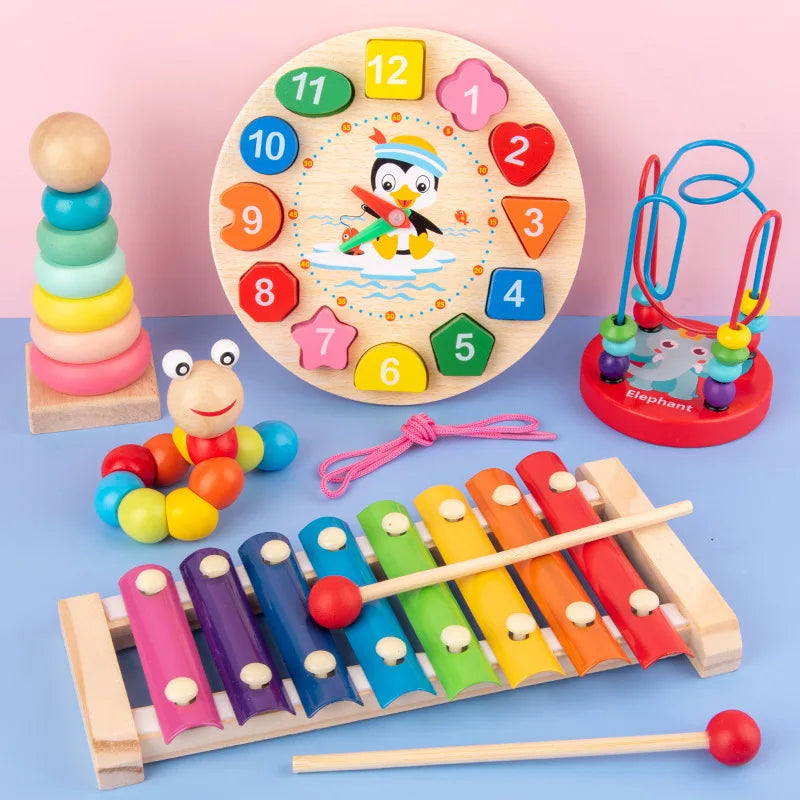 Montessori 3D Wooden Puzzles: Educational Baby Toys for Early Learning and Games - Ideal Children's Birthday Gifts