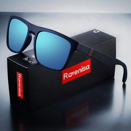 Classic square sunglasses with polarized lenses and UV400 protection for everyday outdoor wear.