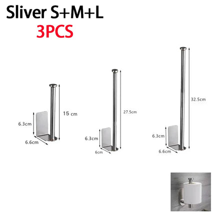 Stainless steel paper towel holder and under-sink kitchen organizer rack by OKEYWOW, designed for storage and easy access.