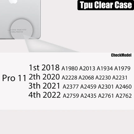 Clear iPad Case with Pencil Holder Pro 11 12.9 10.5 9.7 Mini 6 Air 5 4 TPU Cover