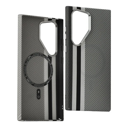 Cloud Pattern MagSafe Case for Samsung Galaxy Matte Carbon Hard Cover
