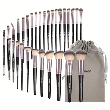 Velora Beauty 30pcs Makeup Brush Set Foundation Concealer Eyeshadow Powder Blush Blending Brushes Bag Set