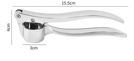 SteelGrip Garlic Press Zinc Alloy Stainless Steel Manual Anti Skid Multifunction Kitchen Crusher Tool