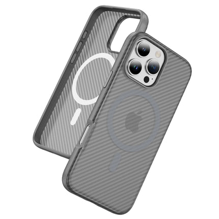 Carbon Fiber Frosted MagSafe Case for iPhone 17/16/15/14/13/12 Pro Max Clear Shockproof Cover