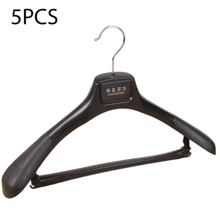 HomeAura 5pcs Wide Shoulder Clothes Hanger Plastic Suit Coat Wardrobe Storage Organizer