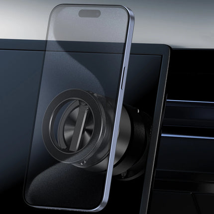 AutoGrip Dual Side Magnetic Car Phone Holder Vacuum Mount Wireless Charging 360° Rotation Stand