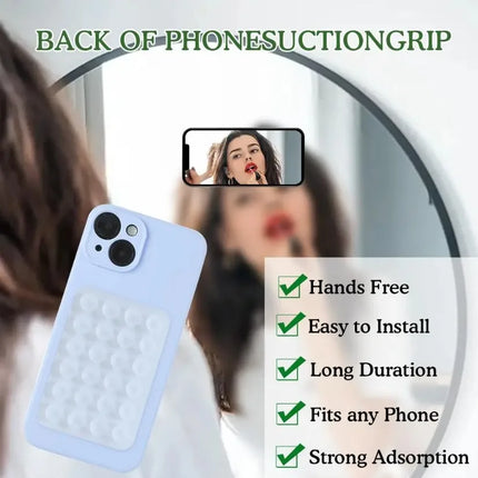 Silicone Suction Phone Holder Anti-Slip Wall & Desk Mount Sticker Stand