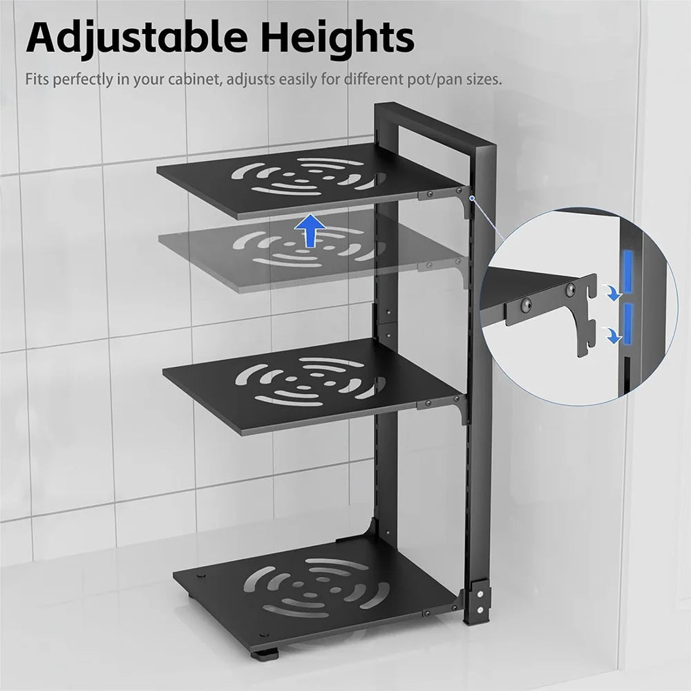 Lifeideas Multi Tier Adjustable Kitchen Pot Rack Organizer