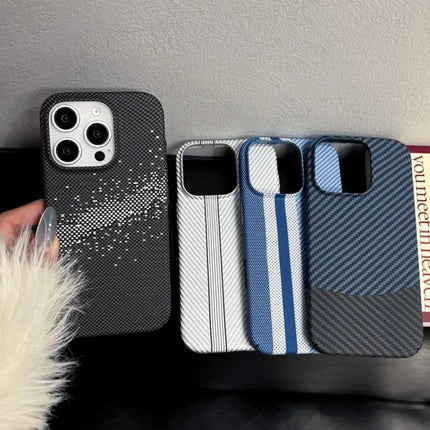 CarbonElite PC Armor Case for iPhone 17 Air/16/15/14 Plus/13/12 Pro Max/11 Slim Shockproof Cover
