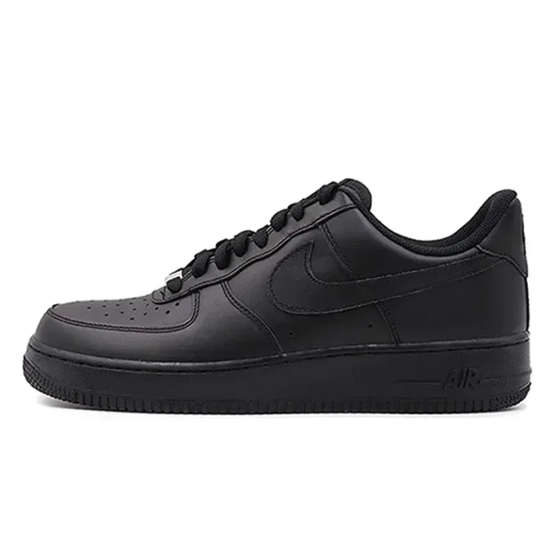 Nike Air Force 1 Low Skateboarding Shoes: Comfortable unisex sneakers available for both men and women. Classic white and black design for versatile style.